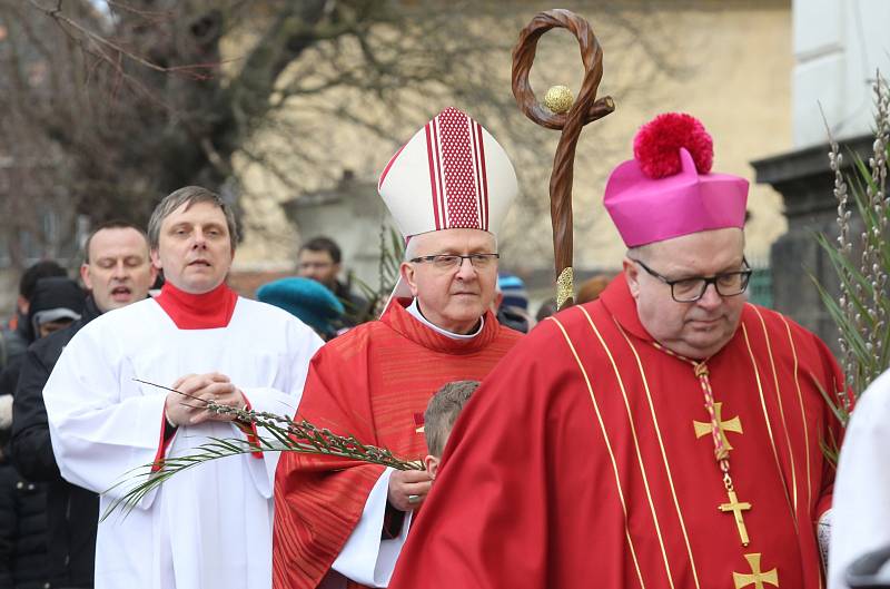 Mše svatá o Květné neděli v Litoměřicích