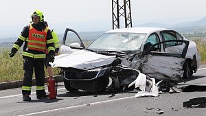 Hromadná nehoda u Podsedic na Litoměřicku