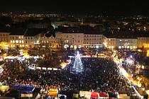 Slavnostní rozsvícení vánočního stromu v Litoměřicích. Archivní foto