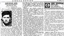 O vrahovi z Roudnice psaly i Lidové noviny 13. května 1937.