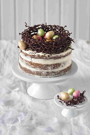 čokoládové hnízdo na dort