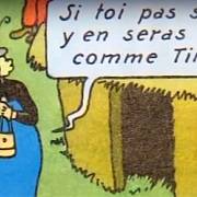 "Když nebudeš poslouchat, nikdy nebudeš jako Tintin," říká černá maminka svému synovi. Komiks čelil stížnostem, že uráží Konžany.