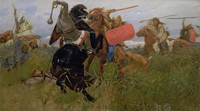 Bitva mezi Slovany a Skyty - obraz Viktora Vasněcova (1881).