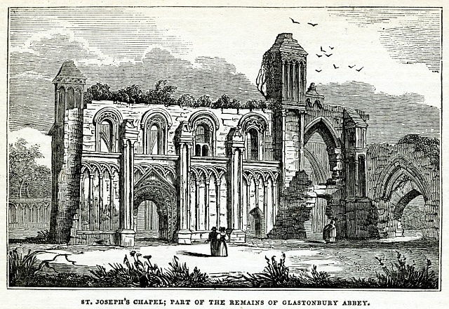 Pozůstatky kláštera v Glastonbury