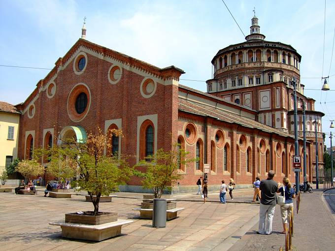 Milánský klášter, v němž je malba uložena.