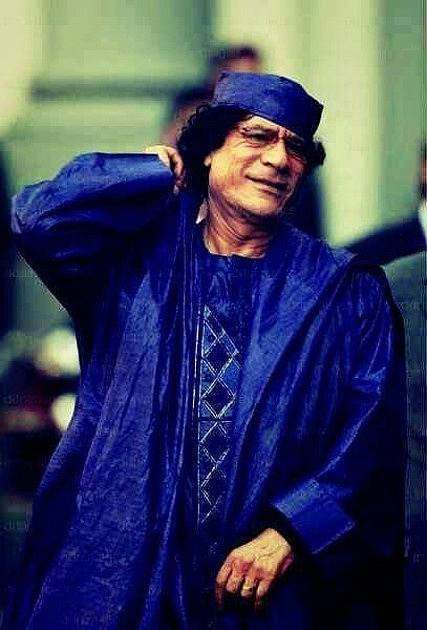 Kaddáfí očividně miloval syté barvy.