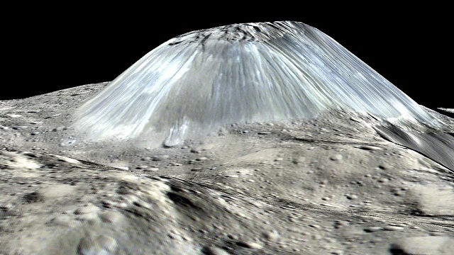 Ledová hora na planetce Ceres