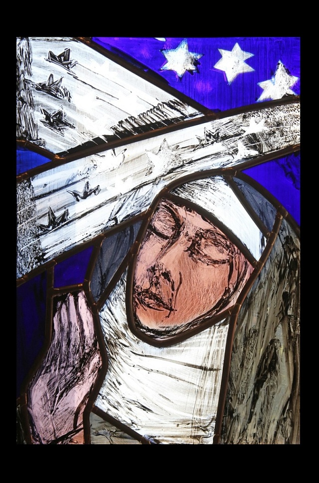 Hildegard von Bingen na vitráži
