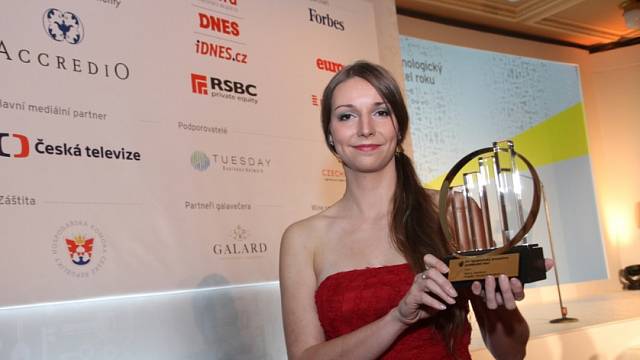 Tereza Jurečková jako vítězka kategorie Společensky prospěšný podnikatel roku.