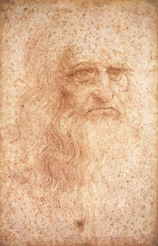 Leonardo da Vinci na slavném autoportrétu