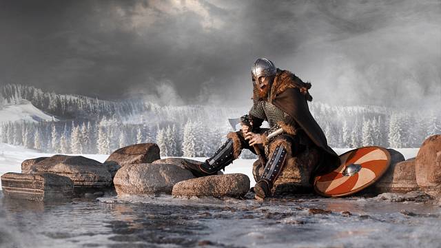 Vikingský středověký válečník