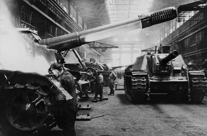 Sovětský výrobna tanků za 2. světové války