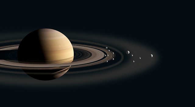 Saturn a jeho měsíce
