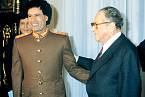 Muammar Kaddáfí na návštěvě Vídně v roce 1982