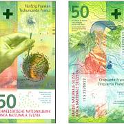 Nominovaná bankovka za rok 2016. Švýcarských 50 franků s vyobrazením větru. 