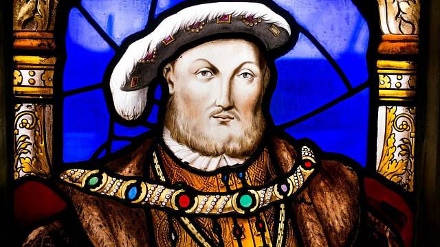 Jindřich VIII. vyobrazený v Hampton Court