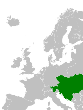 Mapa Rakouska-Uherska
