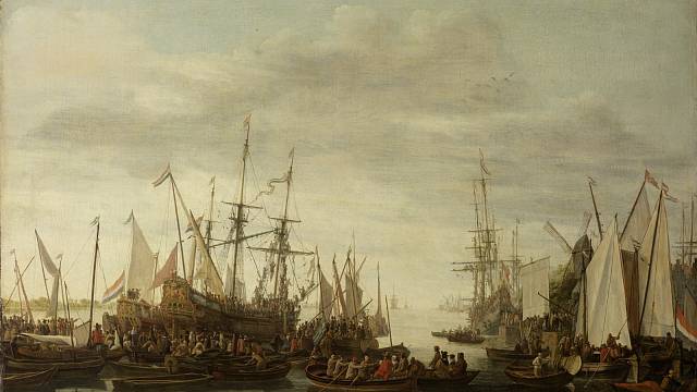 Ukázka kýlování na nizozemském obraze.