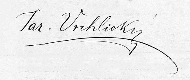 Podpis Jaroslava Vrchlického