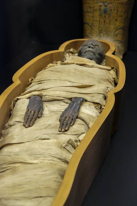 Mumifikovaná kůže mění barvu a tetování je tak obtížné najít.