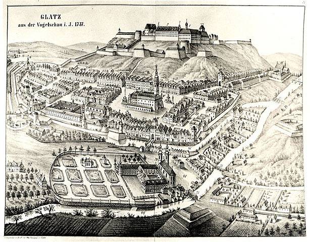 Město a pevnost Kladsko v roce 1737