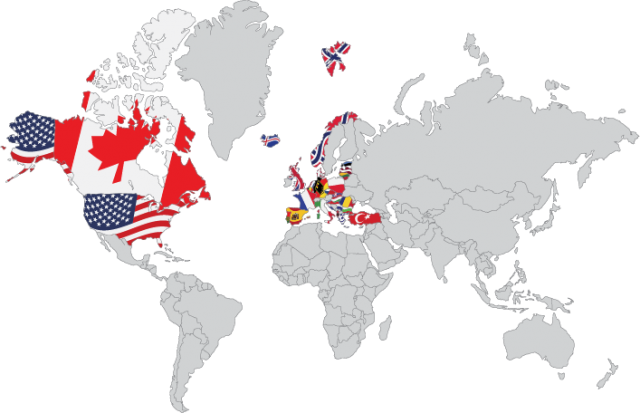 NATO na světové mapě