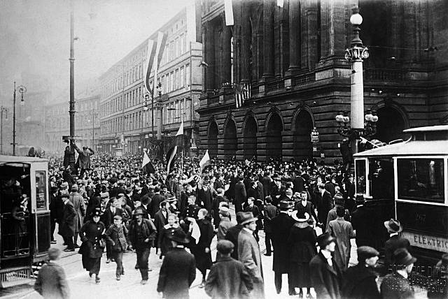 Demonstrace na Václavském náměstí 28. října 1918