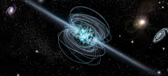 Magnetar: neutronová hvězda s vysokým magnetickým polem.