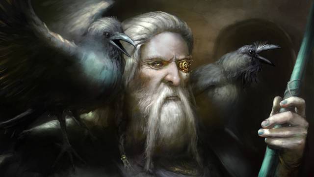 Skandinávský bůh Odin.