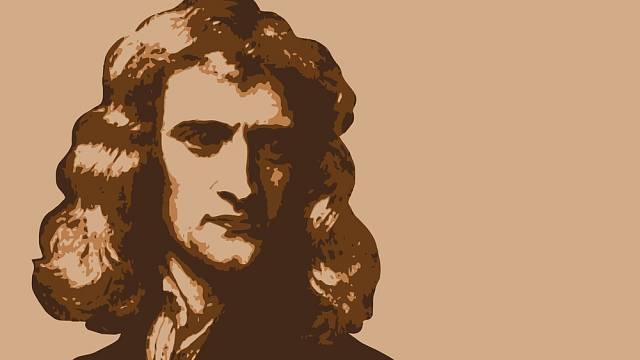 Portrét Isaaca Newtona.