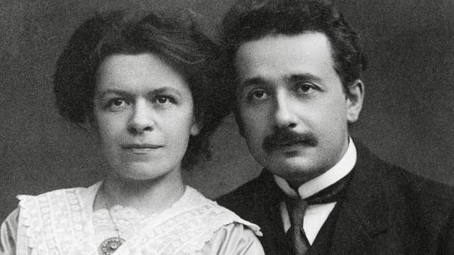 Albert Einstein s manželkou Milevou