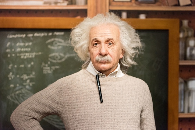 Vosková figurína Alberta Einsteina
