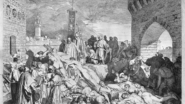 Epidemie moru v roce 1348 zpustošila například italskou Florencii.