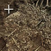 Masový hrob ve švédském Frälsegårdenu, ve kterém byly objeveny pozůstatky ženy nakažené morem.
