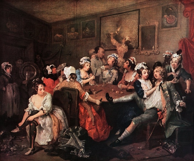 Orgie v nevěstinci, 18. století