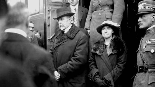 Tomáš Garrigue Masaryk s dcerou Olgou