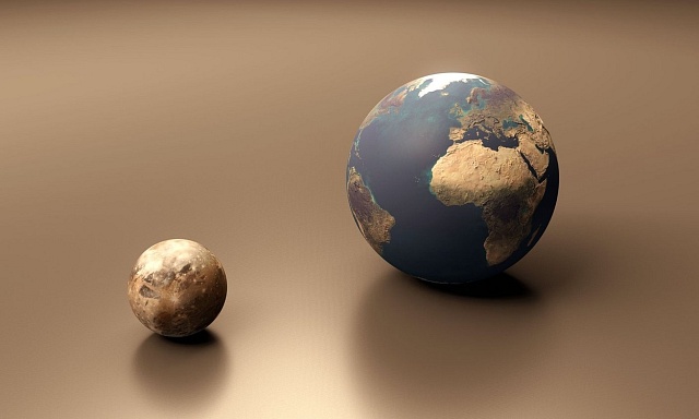 Velikost Ganymedu v porovnání se Zemí
