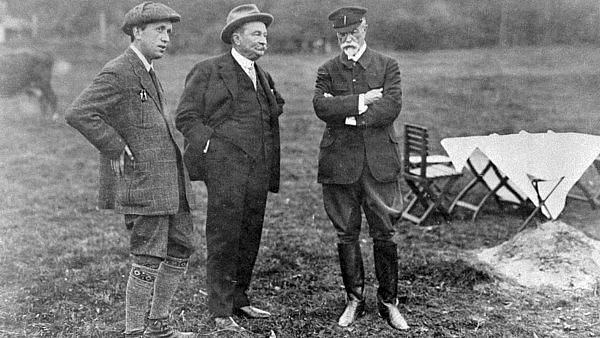 Setkání Jaroslava Preisse (uprostřed), T. G. Masaryka a Karla Čapka