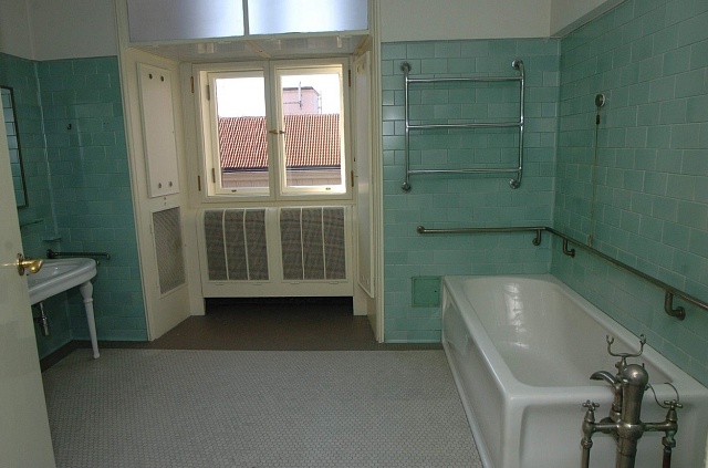 Koupelna v bytě Jana Masaryka