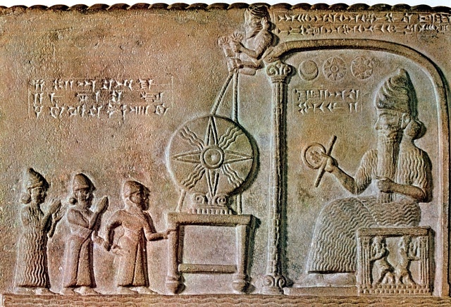 Tabulka zachycující boha podsvětí Šamaše