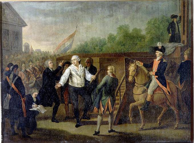 Ludvík XVI. kráčí k popravišti.