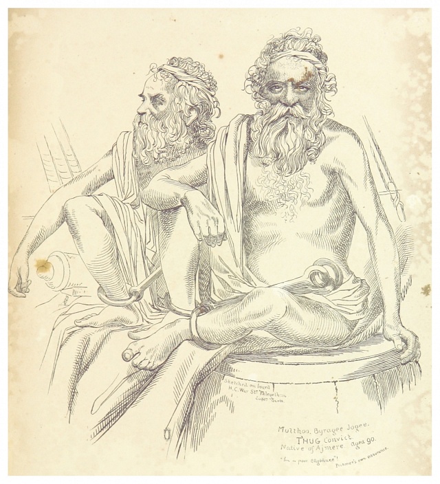 Guru Multhoo Byragee Jogee, rodák z Ajmere, ve věku 90 let, ve vězení (1840).