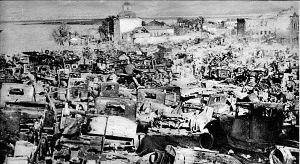 Smolensk po německém bombardování