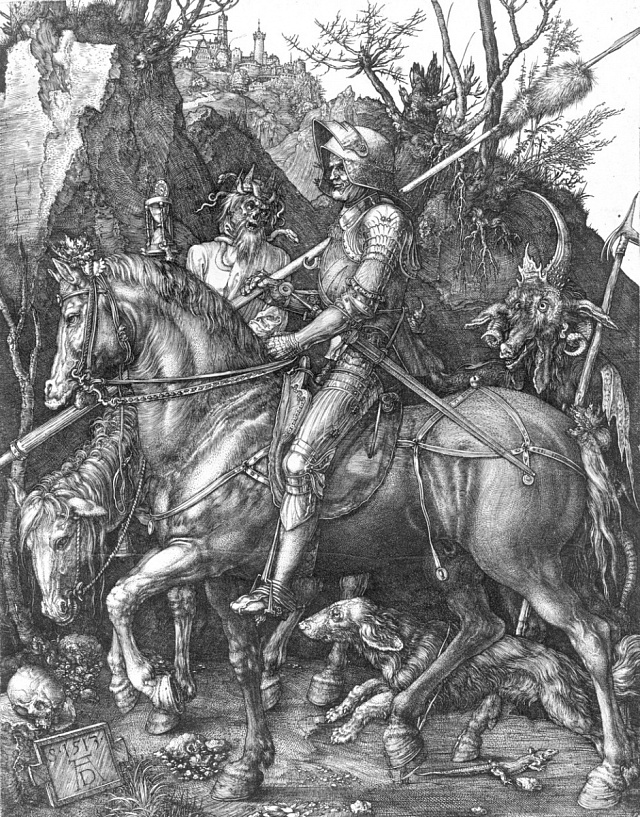 Rytíř, Smrt a Ďábel - Albrecht Dürer, 1513