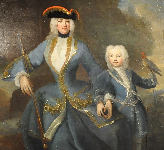Eleonora Amálie se synem Josefem Adamem