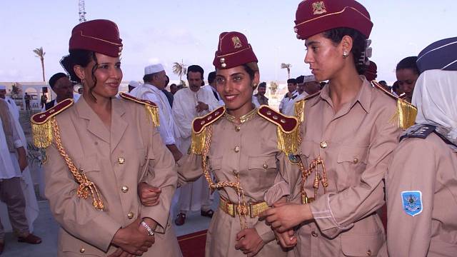 Ochranky Muammara Kaddafího vypadala jako skupina kandidátek na Miss World