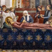 Středověký renesanční pohřeb v Itálii