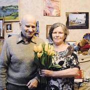 Elvíra Ptáková Filipovičová s manželem na Ukrajině