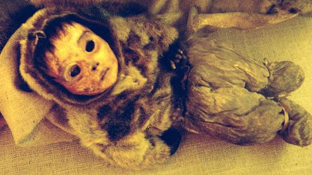 Mumie inuitského miminka, šestiměsíčního chlapečka.