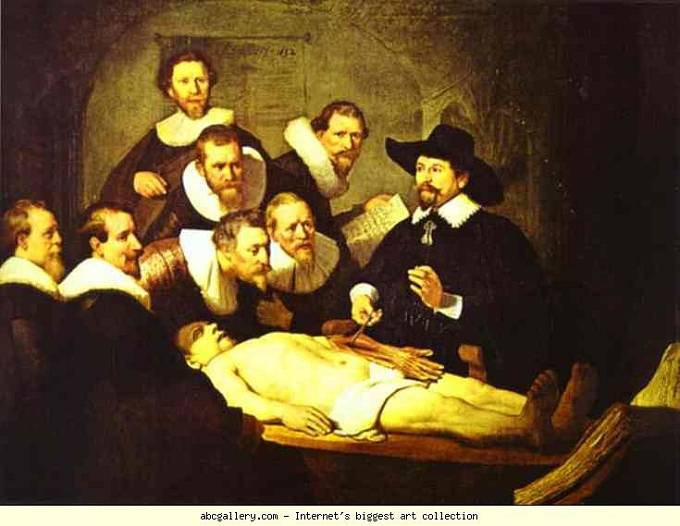 Rembrandt van Rijn: Hodina anatomie doktora Tulpa, 1632